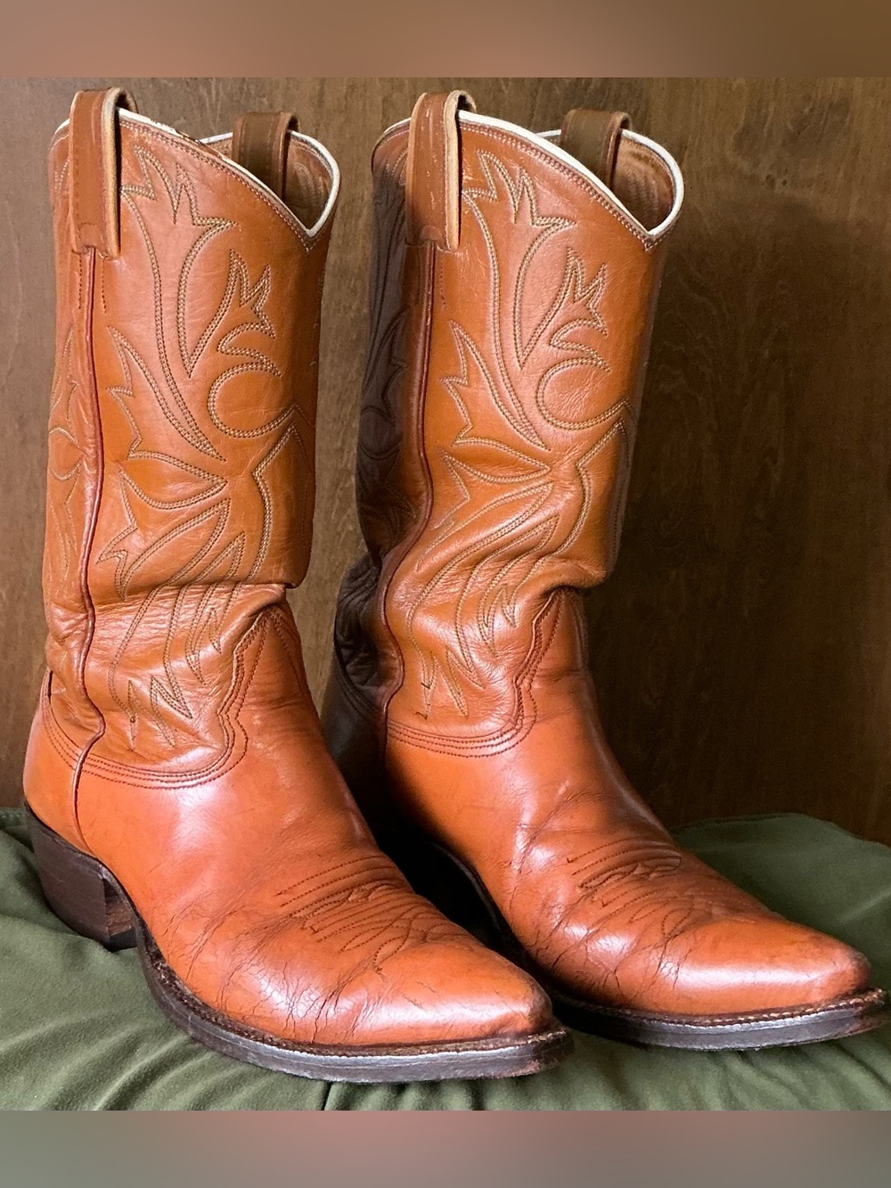 Vintage 1970's Nocona Cowboy Boots USA Men's 8D Style 3275 Genuine Leather